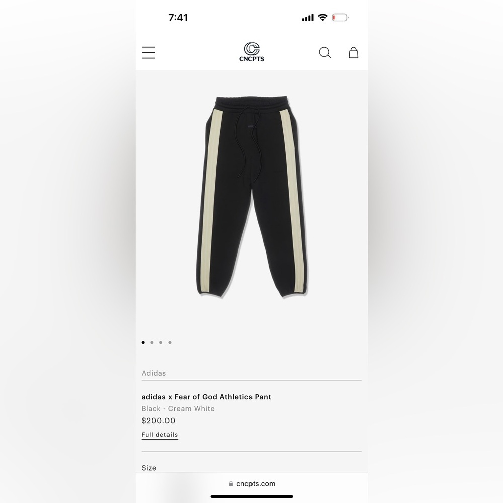 Adidas x Fear of God MEN sweatpants NEVER WORN
